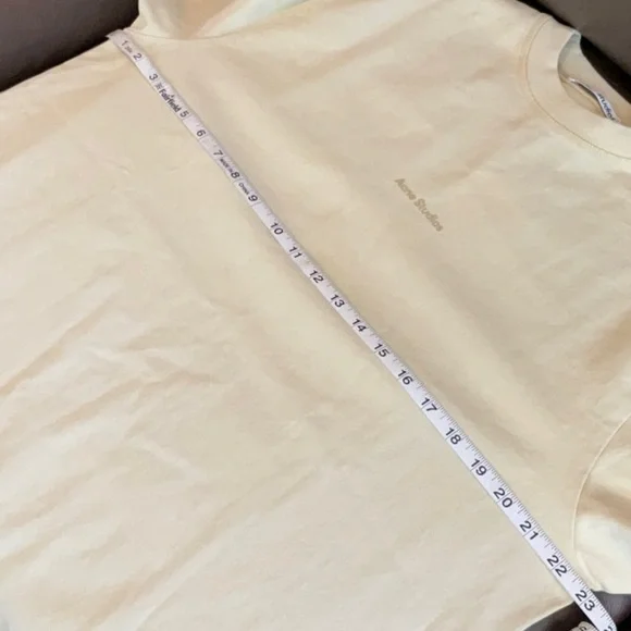 Acne Studios Logo T-Shirt Dress vanilla yellow - Picture 5 of 7
